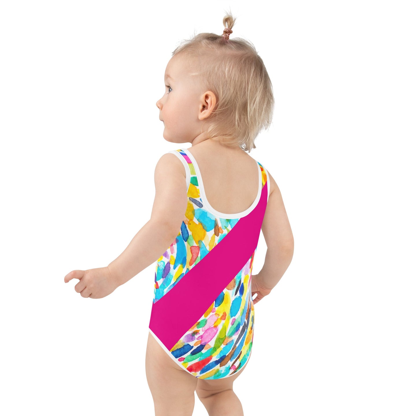 ELLE F WADE P ELLE PINK MISS BERMUDA KID'S SWIMSUIT, Monet SteevTeez