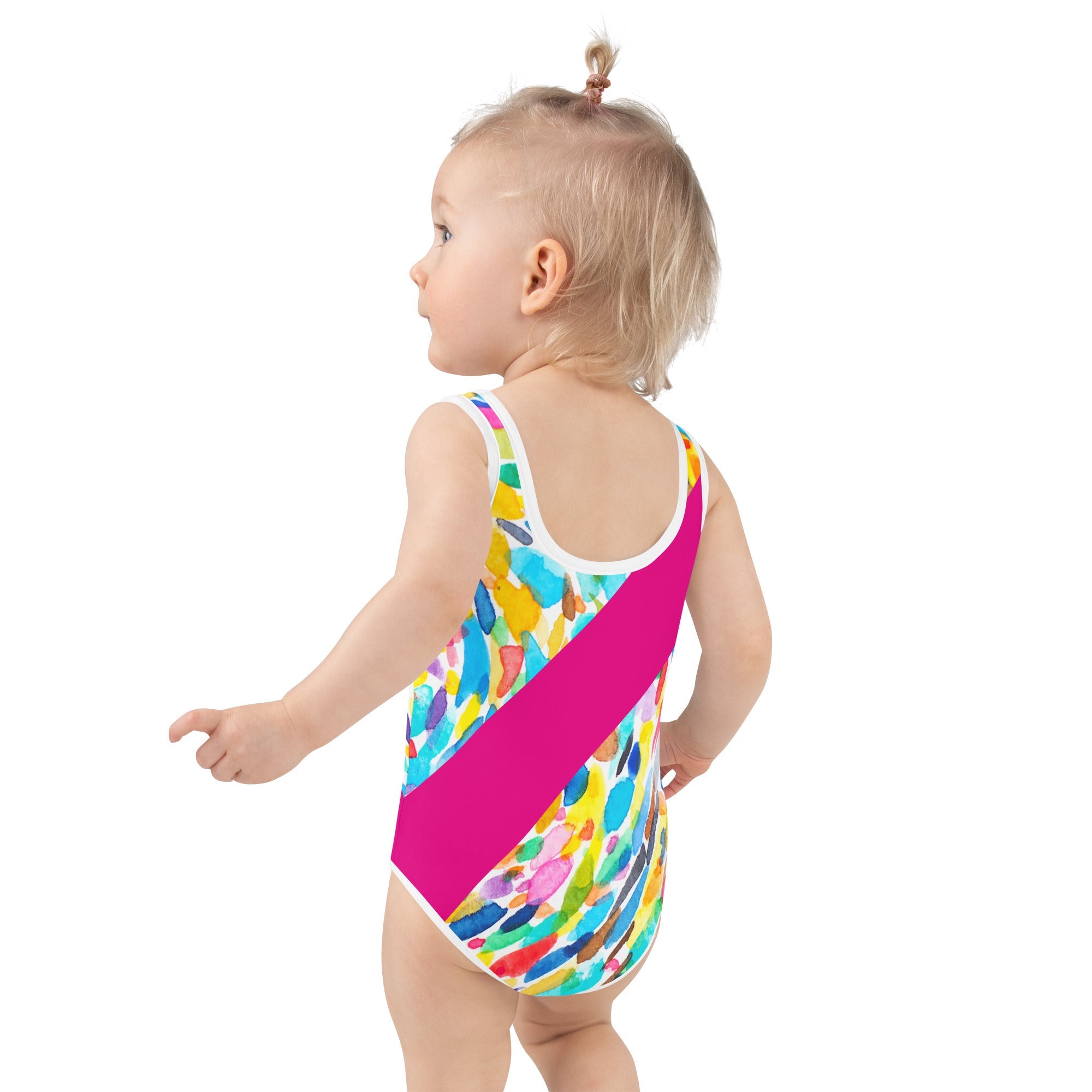 ELLE F WADE P ELLE PINK MISS BERMUDA KID'S SWIMSUIT, Monet SteevTeez
