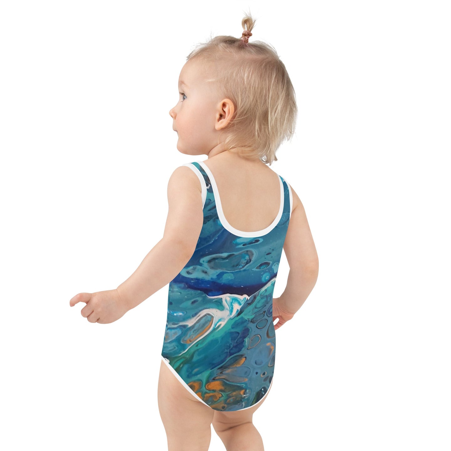 TURTLE BAE UM RIGHT OUTTA MY SHELL KIDZ SWIMSUIT, Collab with Sue Stephenson SteevTeez