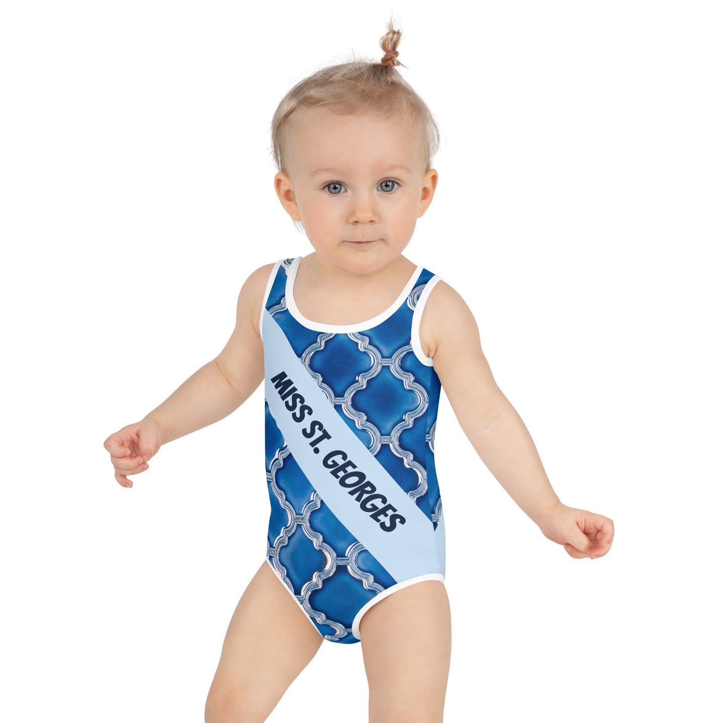 MISS ST.GEORGES KID'S SWIMSUIT, Arabic blue SteevTeez