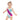 ELLE F WADE P PELLE PINK I MISS BERMUDA KID'S SWIMSUIT, Sky Map, Black SteevTeez