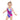 ELLE F WADE P ELLE PINK MISS BERMUDA KID'S SWIMSUIT, Arabic Multi SteevTeez
