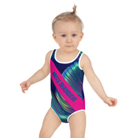 ELLE F WADE P ELLE PINK MISS BERMUDA KID'S SWIMSUIT, Swirl SteevTeez