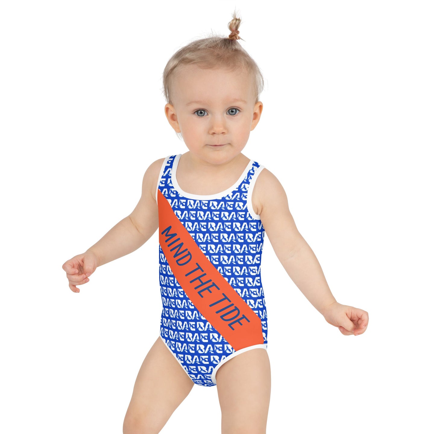 WHALE BAE MIND THE TIDE KID'S SWIMSUIT SteevTeez