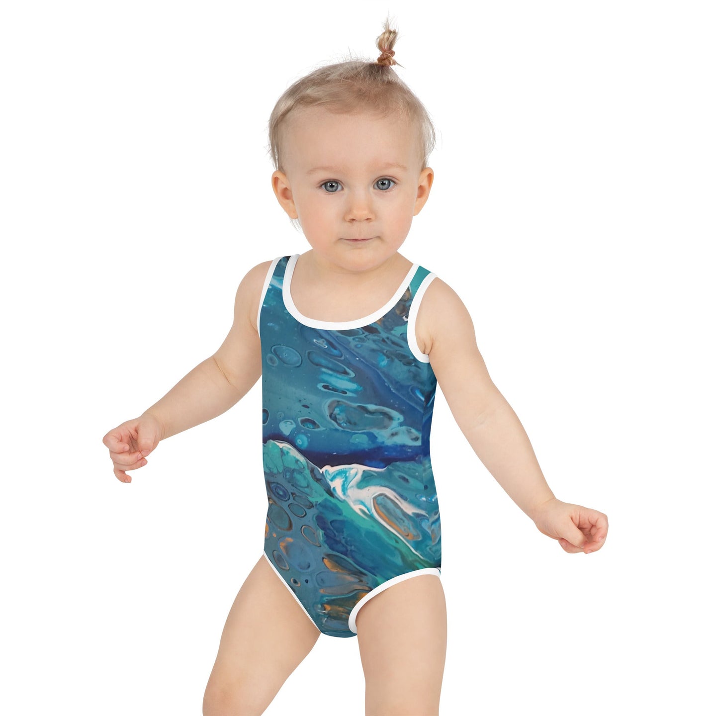 TURTLE BAE UM RIGHT OUTTA MY SHELL KIDZ SWIMSUIT, Collab with Sue Stephenson SteevTeez