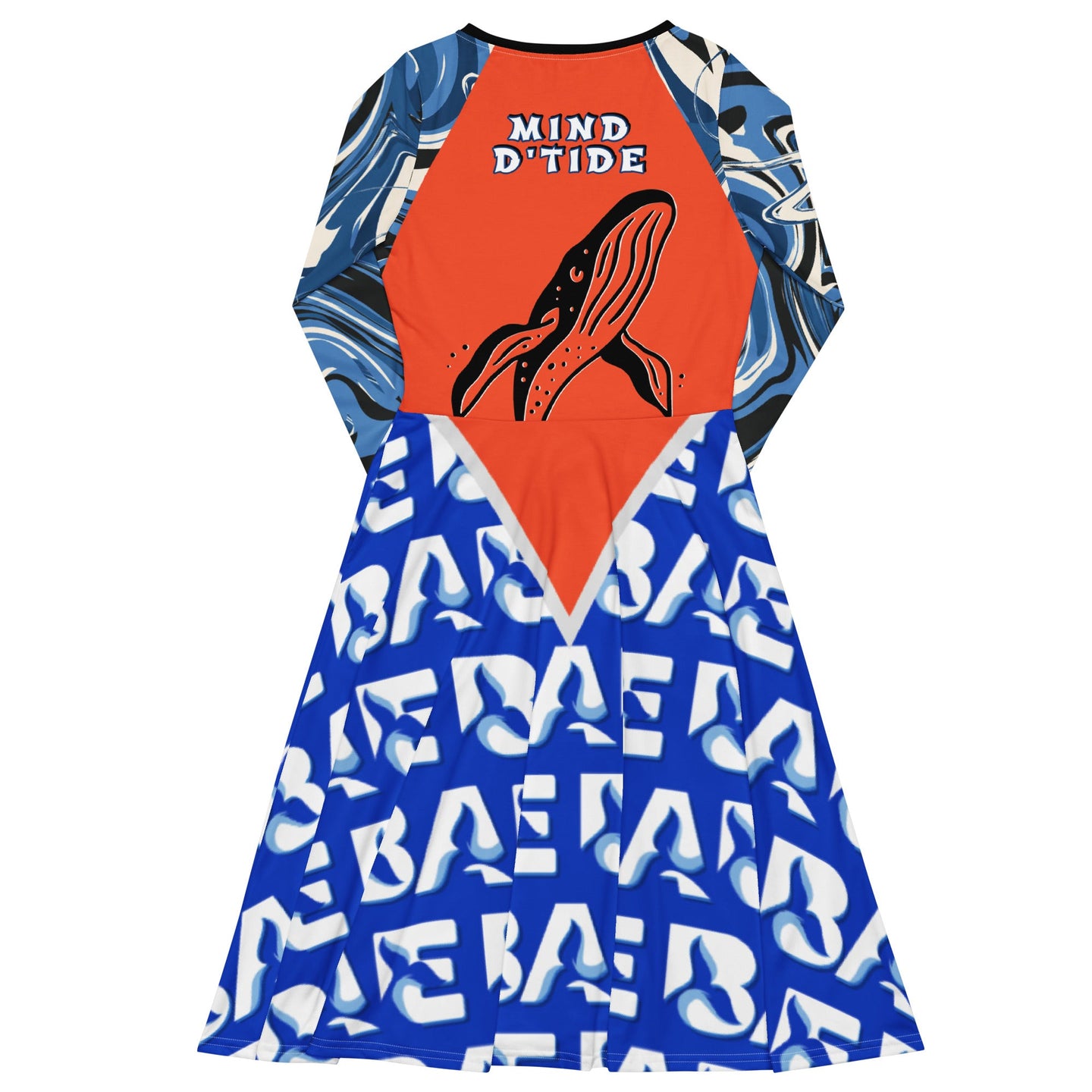 WHALE BAE MIND D'TIDE MIDI VP DRESS SteevTeez