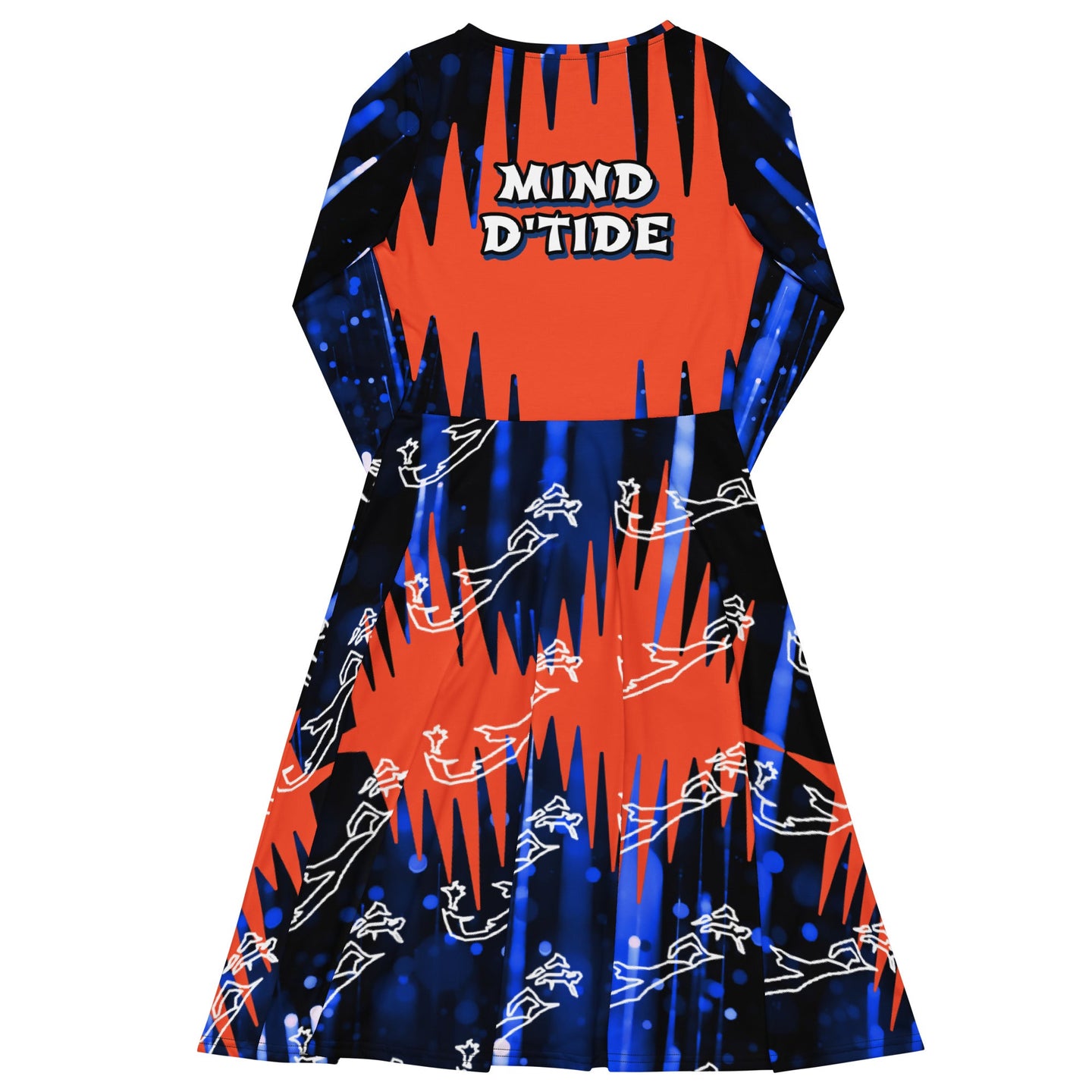 WHALE BAE MIND D'TIDE WAVELENGTH MIDI DRESS SteevTeez