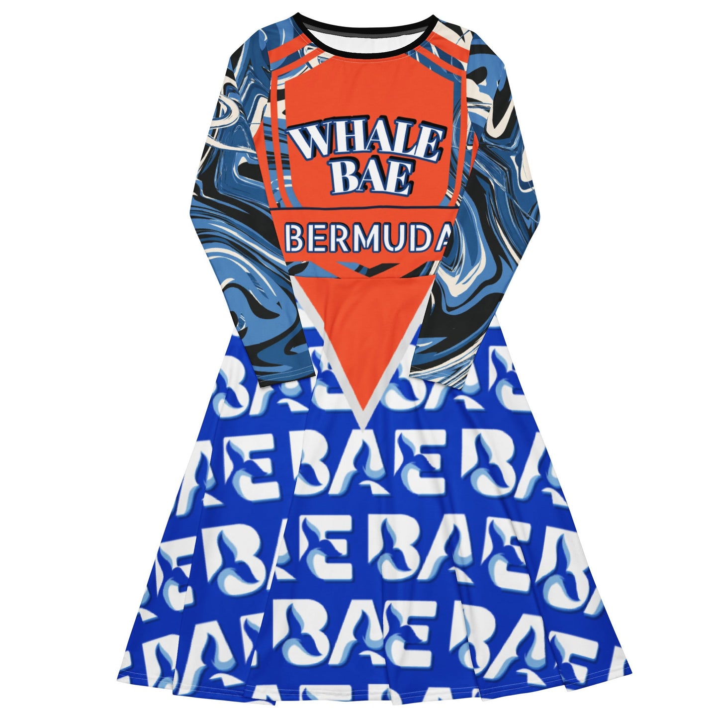 WHALE BAE MIND D'TIDE MIDI VP DRESS SteevTeez