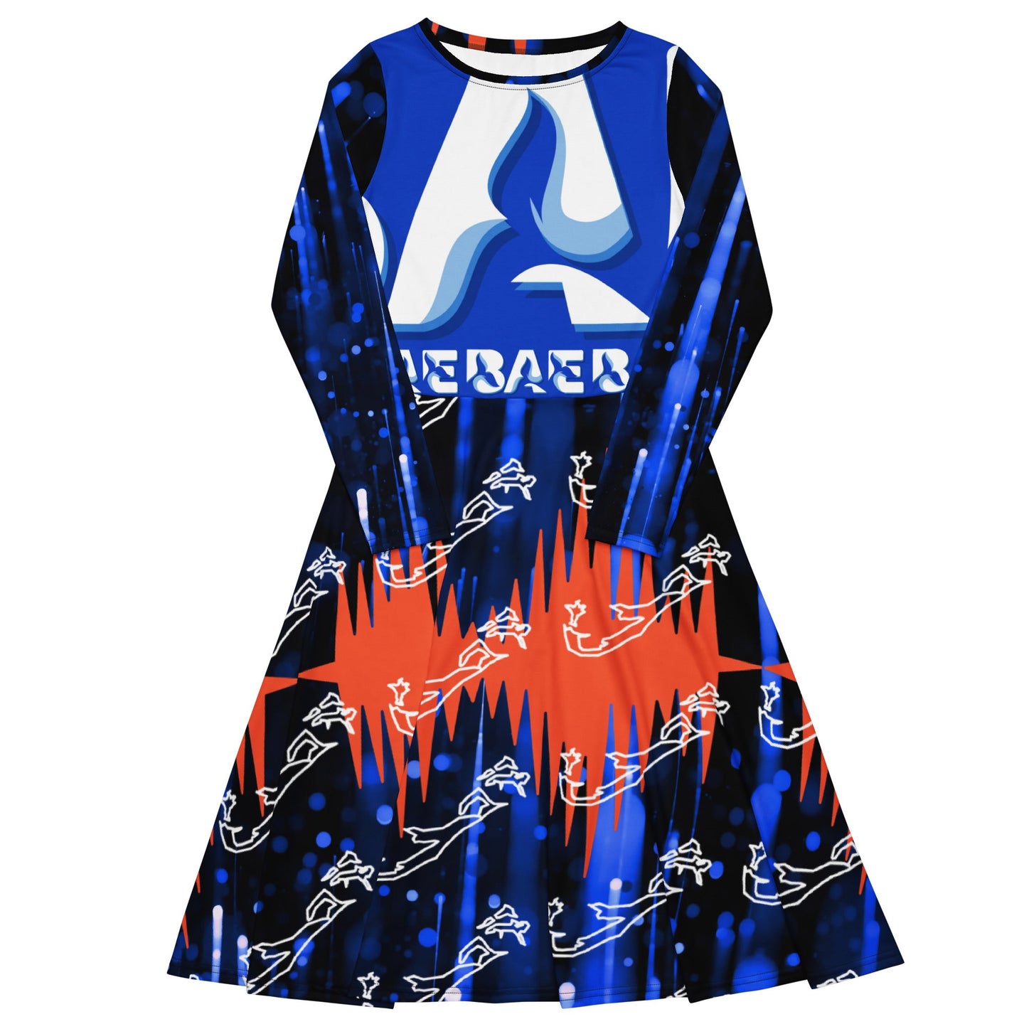 WHALE BAE MIND D'TIDE WAVELENGTH MIDI DRESS SteevTeez