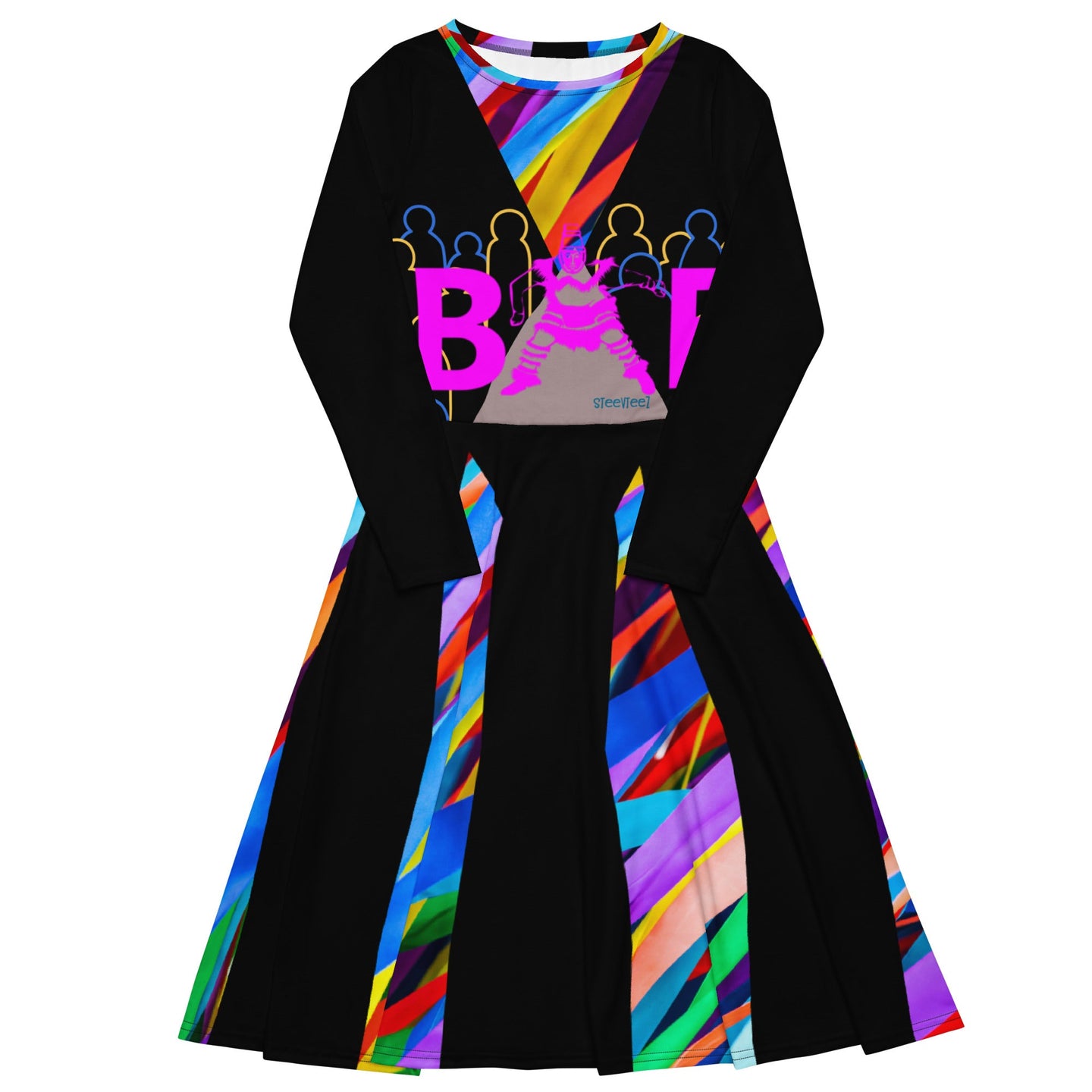 CHURCH & STATE GOM-BAE MIDI DRESS, Black SteevTeez