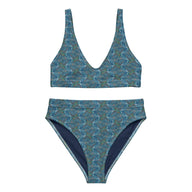 TURTLE BAE UM RIGHT OUTTA MY SHELL TWO PIECE SWIMSUIT, MOSAIC PRINT SteevTeez
