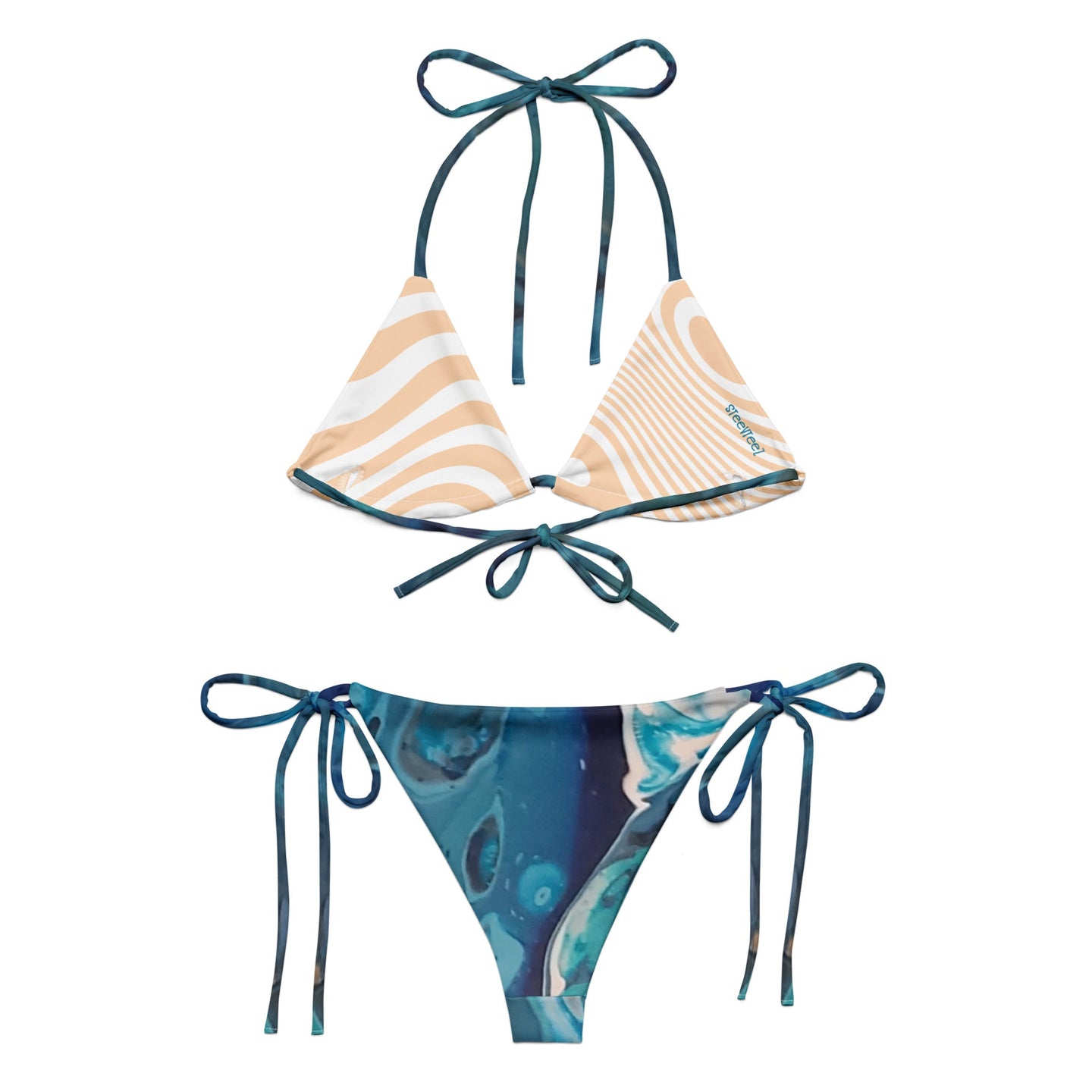 TURTLE BAE UM RIGHT OUTTA MY SHELL RECYCLED STRING BIKINI SteevTeez