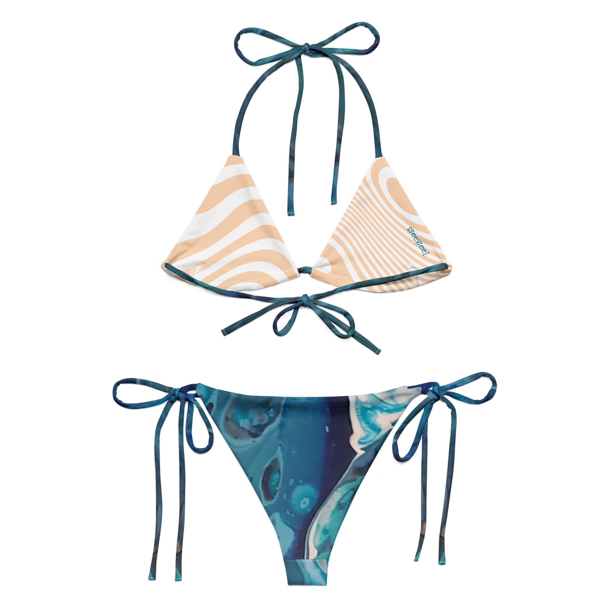 TURTLE BAE UM RIGHT OUTTA MY SHELL RECYCLED STRING BIKINI SteevTeez