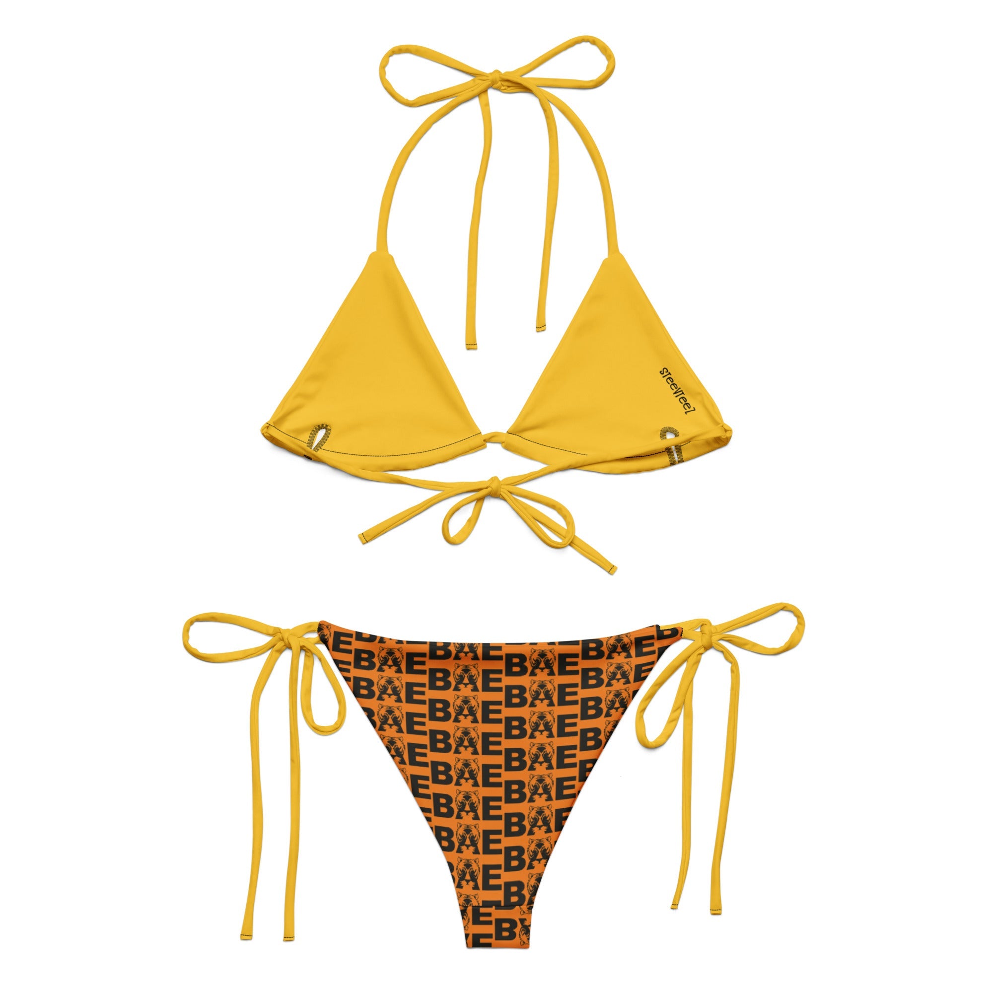 TIGER BAE PARTY ANIMAL RECYCLED STRING BIKINI SteevTeez