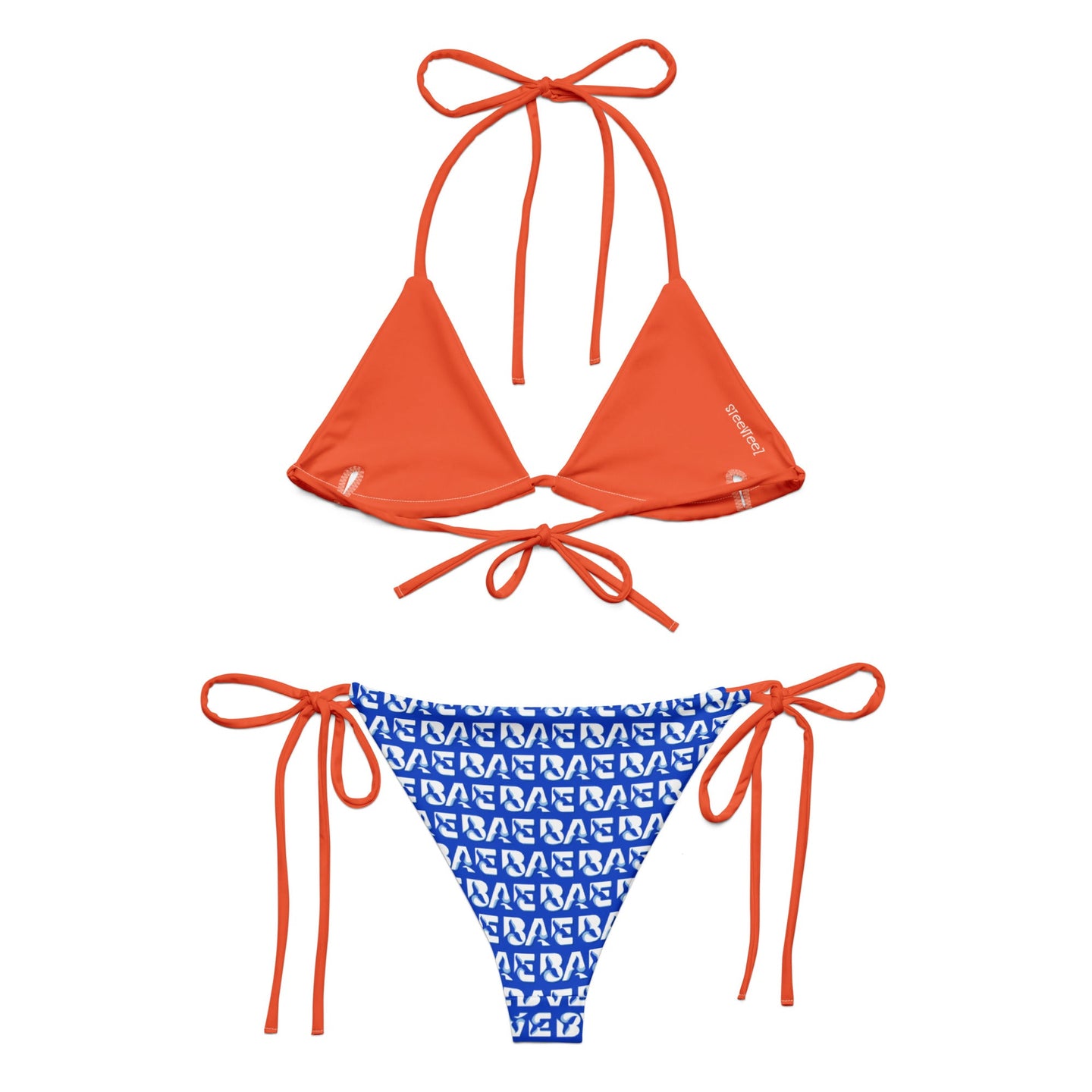 WHALE BAE MIND THE TIDE RECYCLED STRING BIKINI SteevTeez