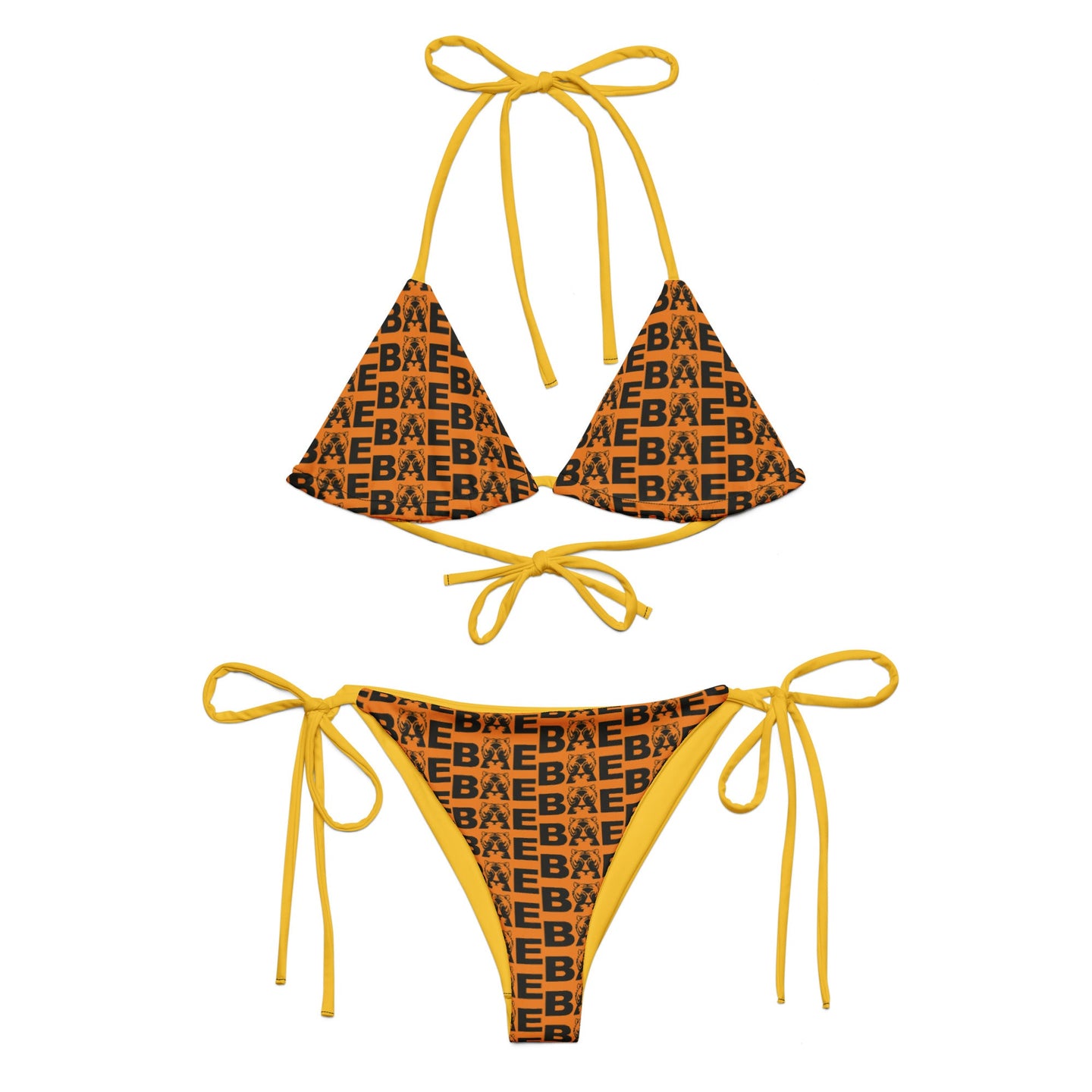 TIGER BAE PARTY ANIMAL RECYCLED STRING BIKINI SteevTeez