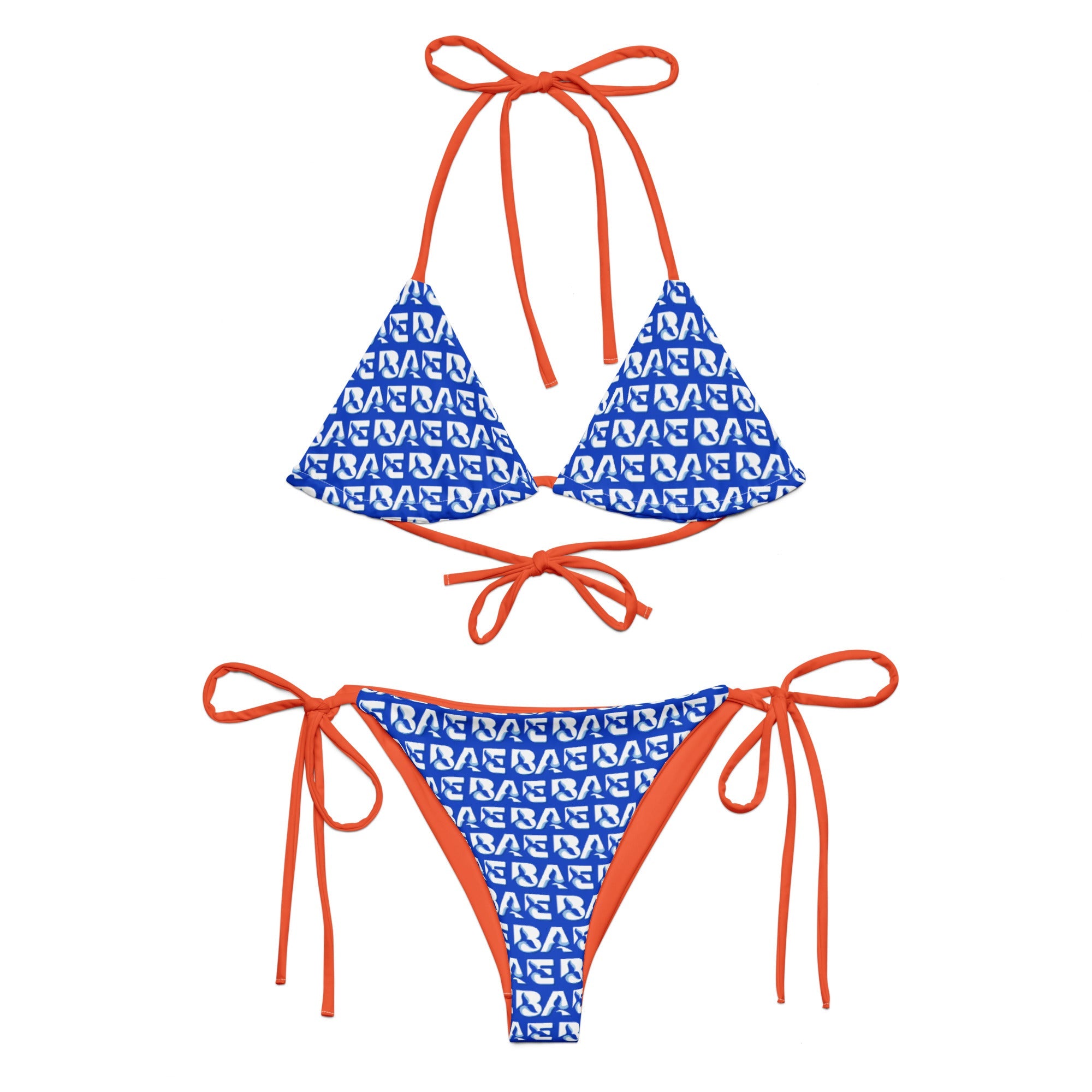 WHALE BAE MIND THE TIDE RECYCLED STRING BIKINI SteevTeez