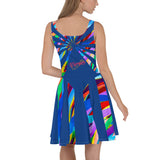 CHURCH & STATE GOM-BAE DRESS, Multi Back Straps,Royal SteevTeez