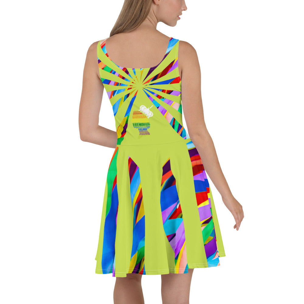CHURCH & STATE GOM-BAE DRESS, Multi Back Straps,Lime SteevTeez