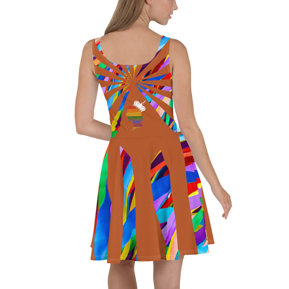 CHURCH & STATE GOM-BAE DRESS, Multi Back Straps,Rust SteevTeez