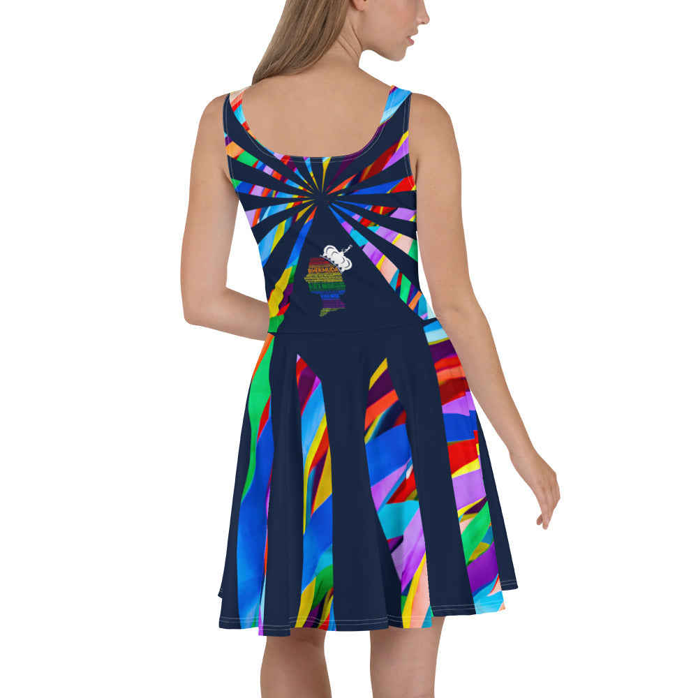 CHURCH & STATE GOM-BAE DRESS, Multi Back Straps,Navy SteevTeez