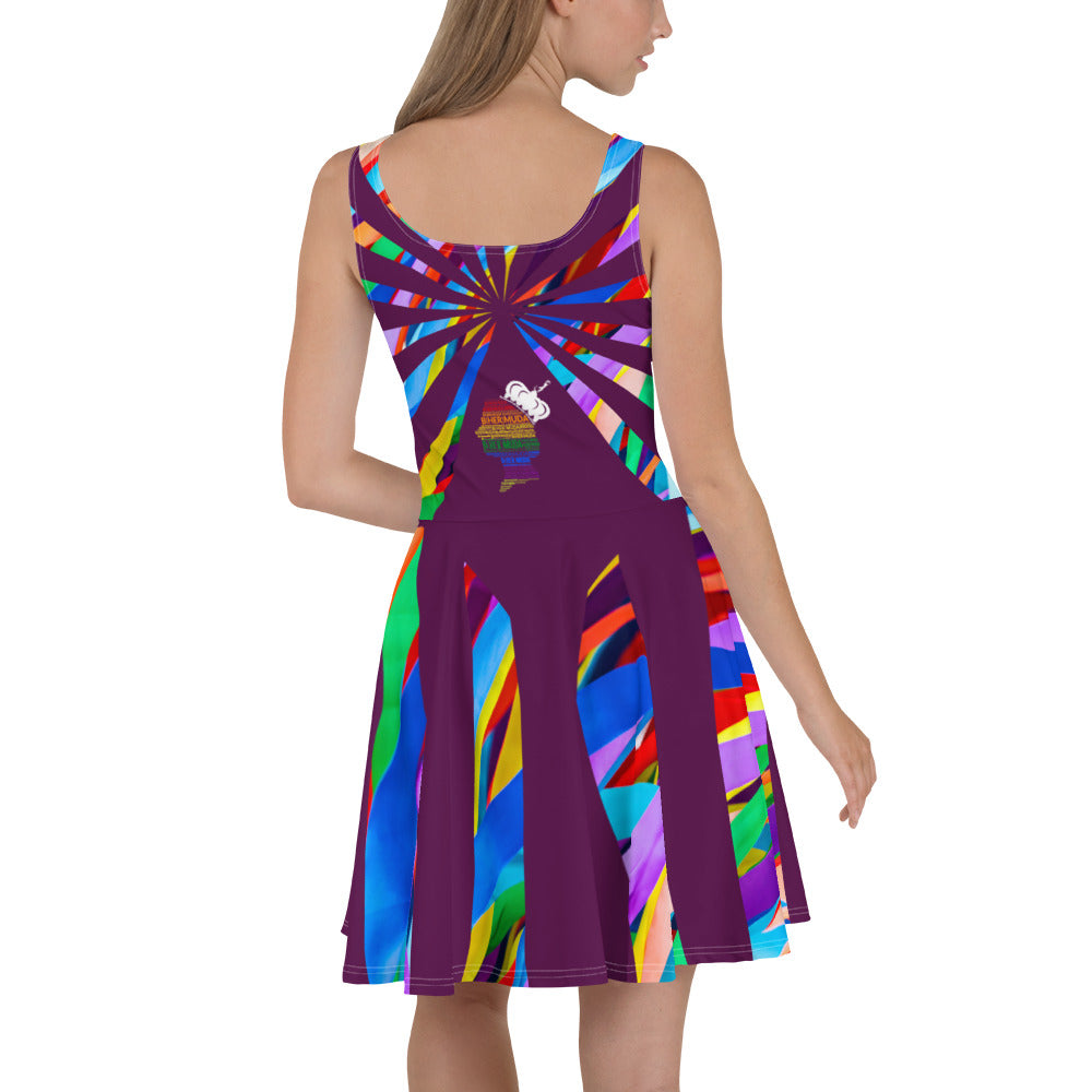 CHURCH & STATE GOM-BAE DRESS, Multi Back Straps,Purple SteevTeez