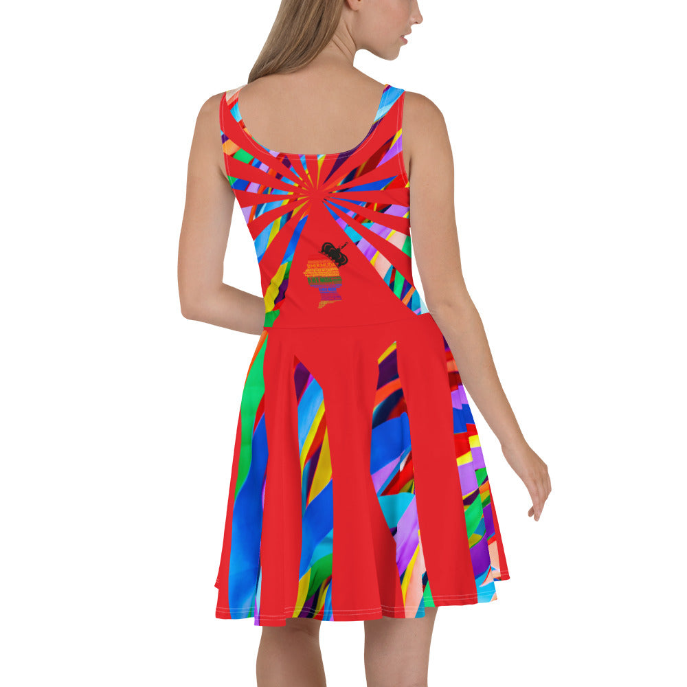 CHURCH & STATE GOM-BAE DRESS, Multi Back Straps, Red SteevTeez