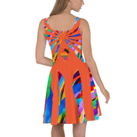 CHURCH & STATE GOM-BAE DRESS, Multi Back Straps,Orange SteevTeez