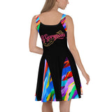 CHURCH & STATE GOM-BAE DRESS, Black A-Line/Multi SteevTeez