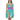 CHURCH & STATE GOM-BAE DRESS, Aqua A-Line/Tropics SteevTeez