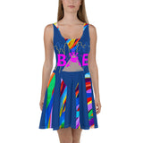 CHURCH & STATE GOM-BAE DRESS, Multi Back Straps,Royal SteevTeez