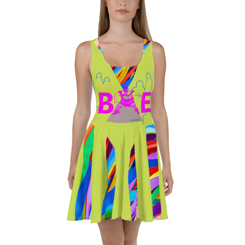 CHURCH & STATE GOM-BAE DRESS, Multi Back Straps,Lime SteevTeez