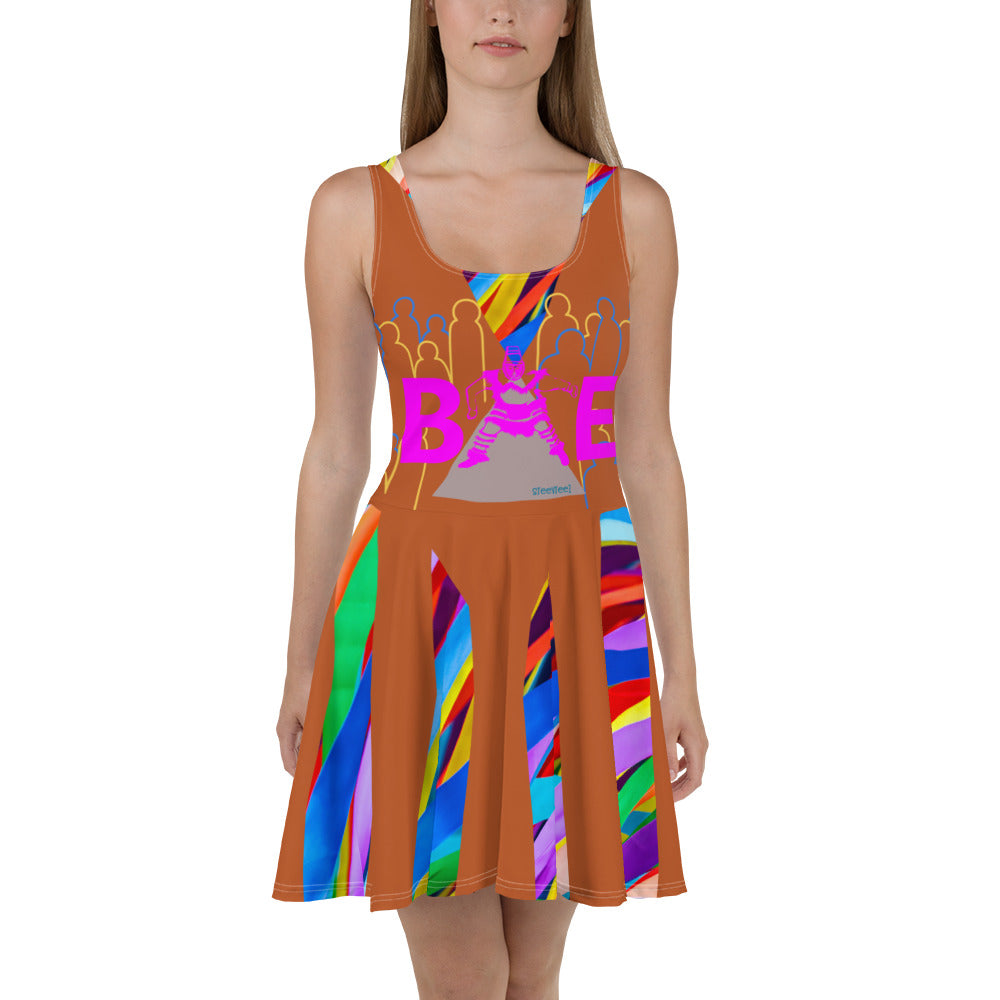CHURCH & STATE GOM-BAE DRESS, Multi Back Straps,Rust SteevTeez