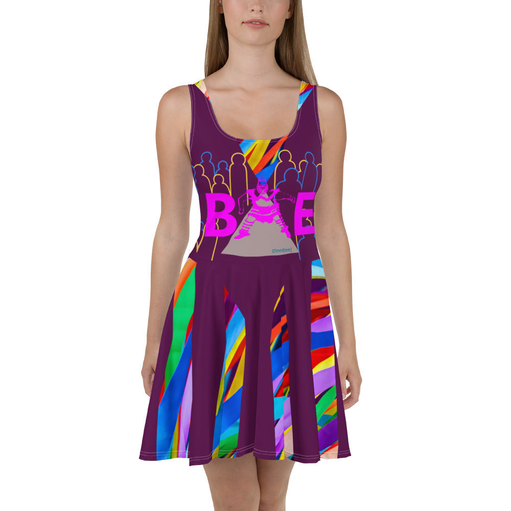 CHURCH & STATE GOM-BAE DRESS, Multi Back Straps,Purple SteevTeez