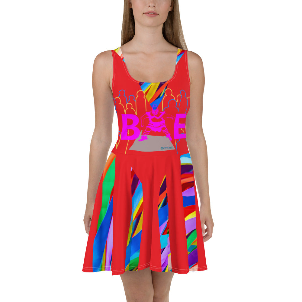 CHURCH & STATE GOM-BAE DRESS, Multi Back Straps, Red SteevTeez