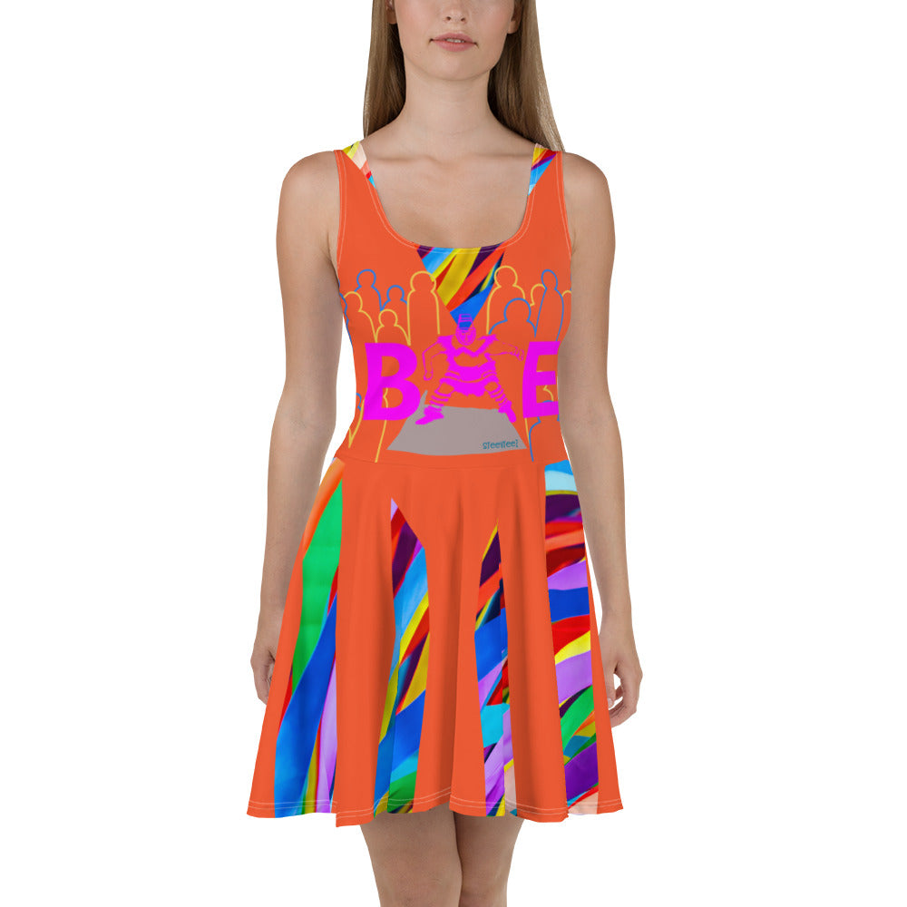 CHURCH & STATE GOM-BAE DRESS, Multi Back Straps,Orange SteevTeez