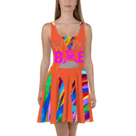 CHURCH & STATE GOM-BAE DRESS, Multi Back Straps,Orange SteevTeez