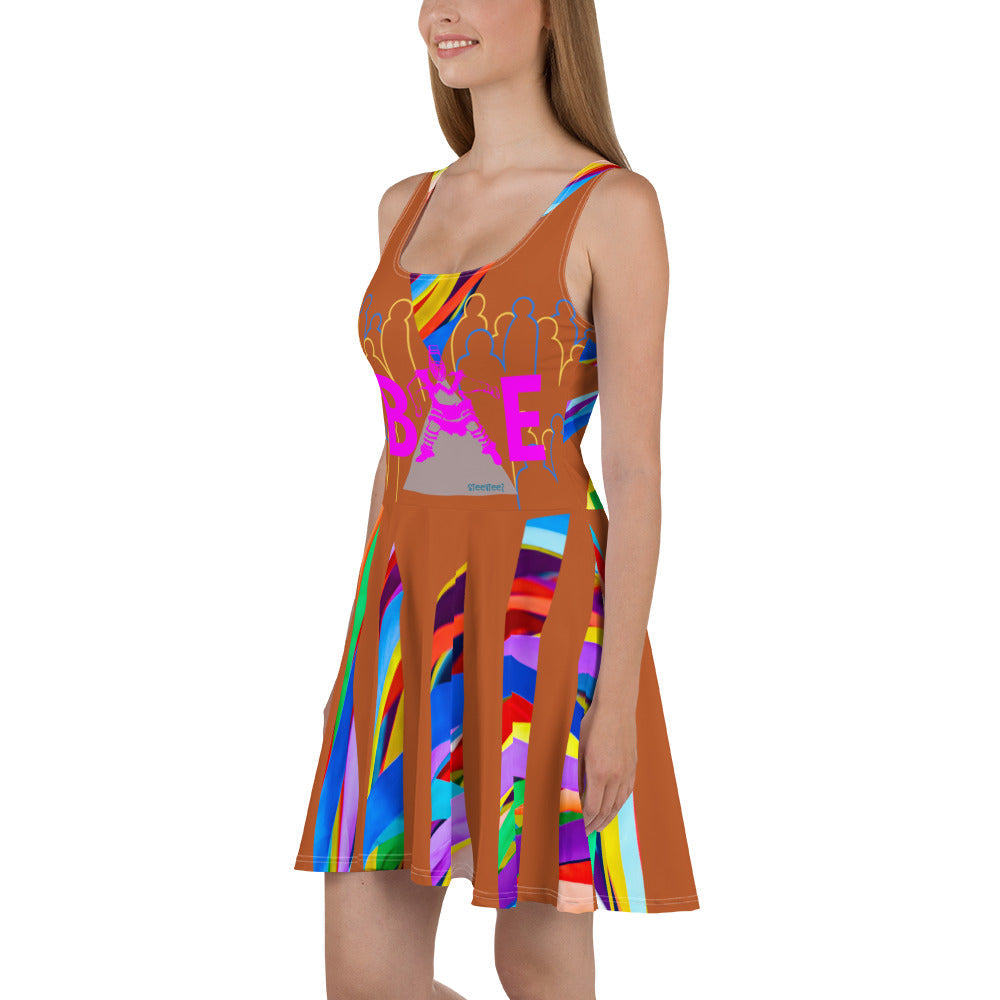 CHURCH & STATE GOM-BAE DRESS, Multi Back Straps,Rust SteevTeez