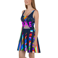 CHURCH & STATE GOM-BAE DRESS, Multi Back Straps,Navy SteevTeez