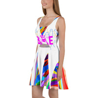 CHURCH & STATE GOM-BAE DRESS, White A-Line/Multi SteevTeez
