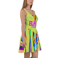 CHURCH & STATE GOM-BAE DRESS, Multi Back Straps,Lime SteevTeez