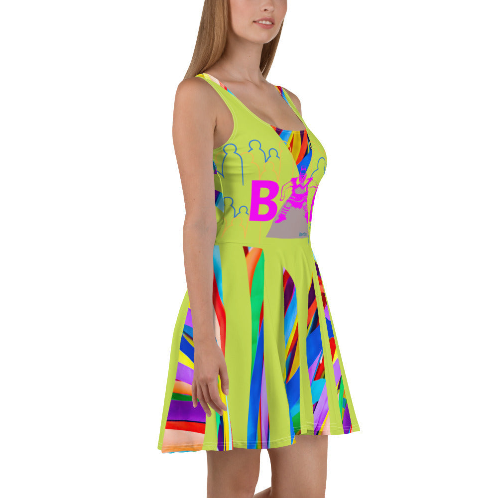 CHURCH & STATE GOM-BAE DRESS, Multi Back Straps,Lime SteevTeez