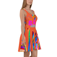 CHURCH & STATE GOM-BAE DRESS, Multi Back Straps,Orange SteevTeez