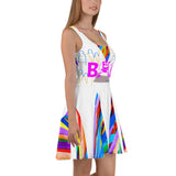 CHURCH & STATE GOM-BAE DRESS, White A-Line/Multi SteevTeez