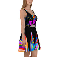 CHURCH & STATE GOM-BAE DRESS, Black A-Line/Multi SteevTeez